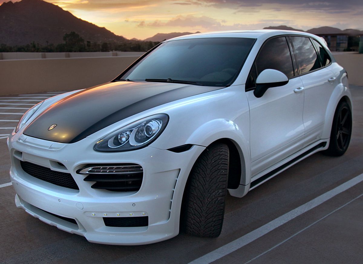 unlimited collision porsche cayenne body kit installed
